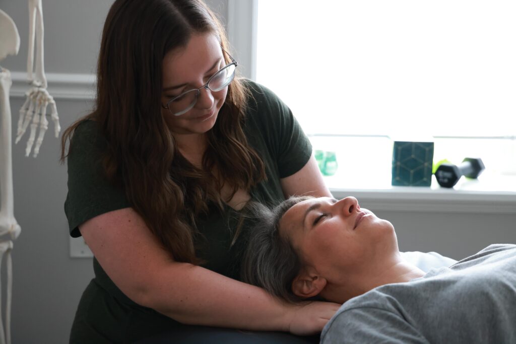 Hands-on therapeutic bodywork treatment at Reclaimed Pain Solutions
